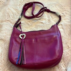 Brighton burgundy crossbody purse $40